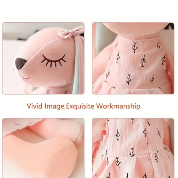 PAIR  - 14" Plush Bunny Rabbit Stuffed Toy- Floppy Ears - Easter, Nursery, Gift - Picture 6 of 6